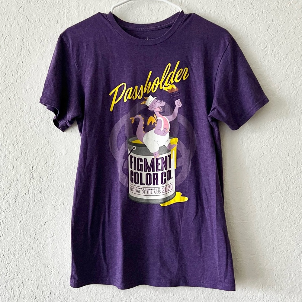 RARE Disney Parks Epcot Passholder Festival Of The Arts 2020 Figment Shirt Small